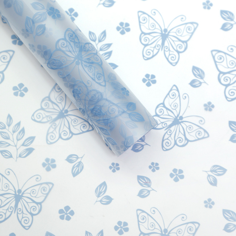 MYHC-07 Linii rafinate de fluturi, folie transparentă pentru ambalare cu flori