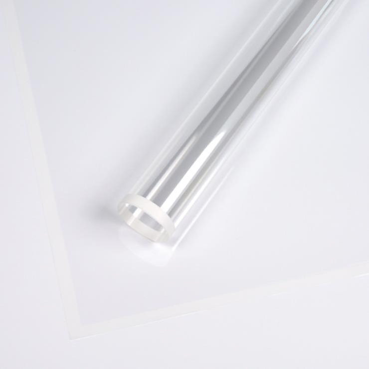 MYHC-15 Hârtie de împachetat cu flori din plastic, cu margine monocromă transparentă