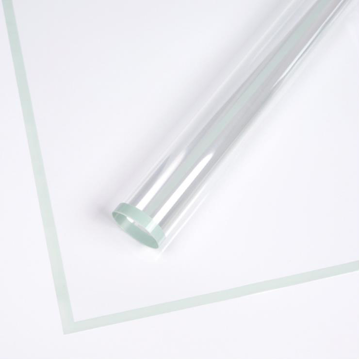 MYHC-15 Hârtie de împachetat cu flori din plastic, cu margine monocromă transparentă