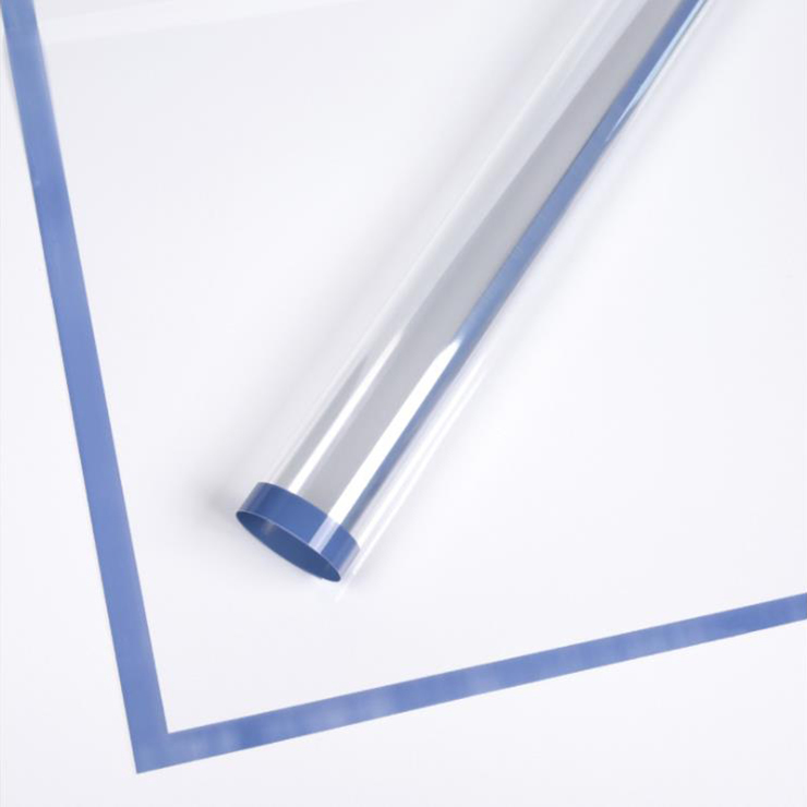 MYHC-15 Hârtie de împachetat cu flori din plastic, cu margine monocromă transparentă