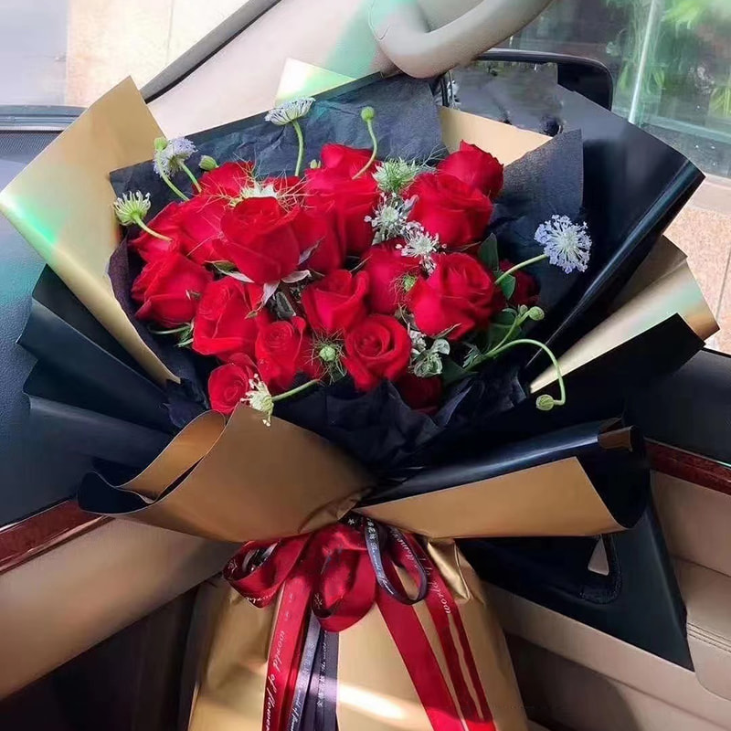 MYHC-17 Hârtie de împachetat cu flori cu o singură față Flash Gold, cu două fețe, dublu culoare, folie perlata