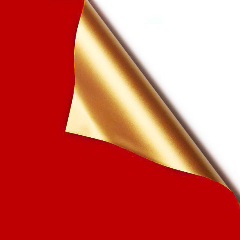 MYHC-17 Hârtie de împachetat cu flori cu o singură față Flash Gold, cu două fețe, dublu culoare, folie perlata