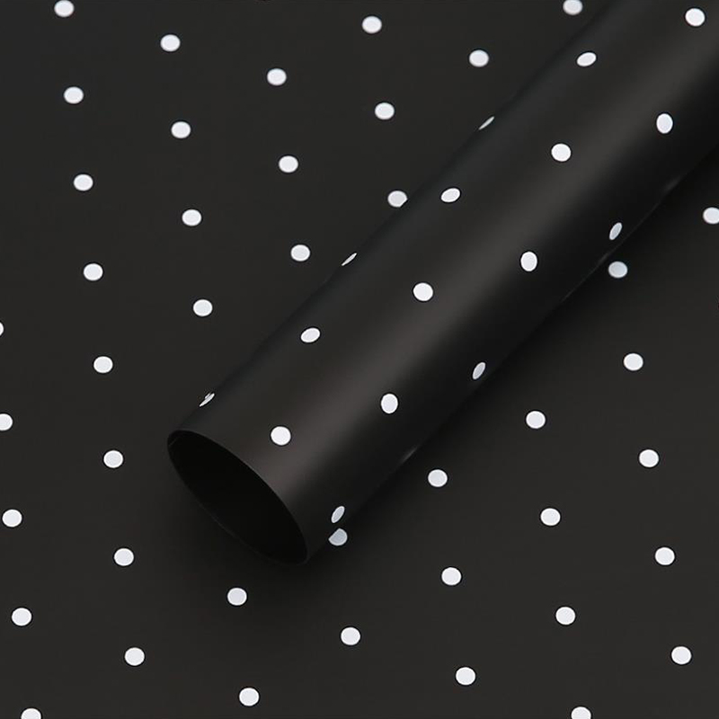 MYHC-37 Hârtie de împachetat cu flori de bumbac cu puncte monocrome