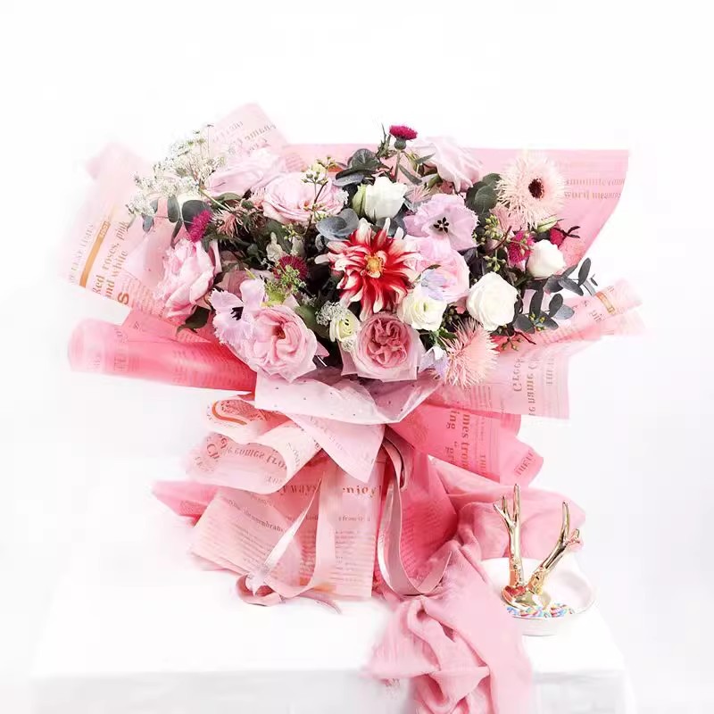 MYHC-52 Herb Golden Light Mat Film 57×57cm (±2cm) Folie de ambalare din plastic pentru flori