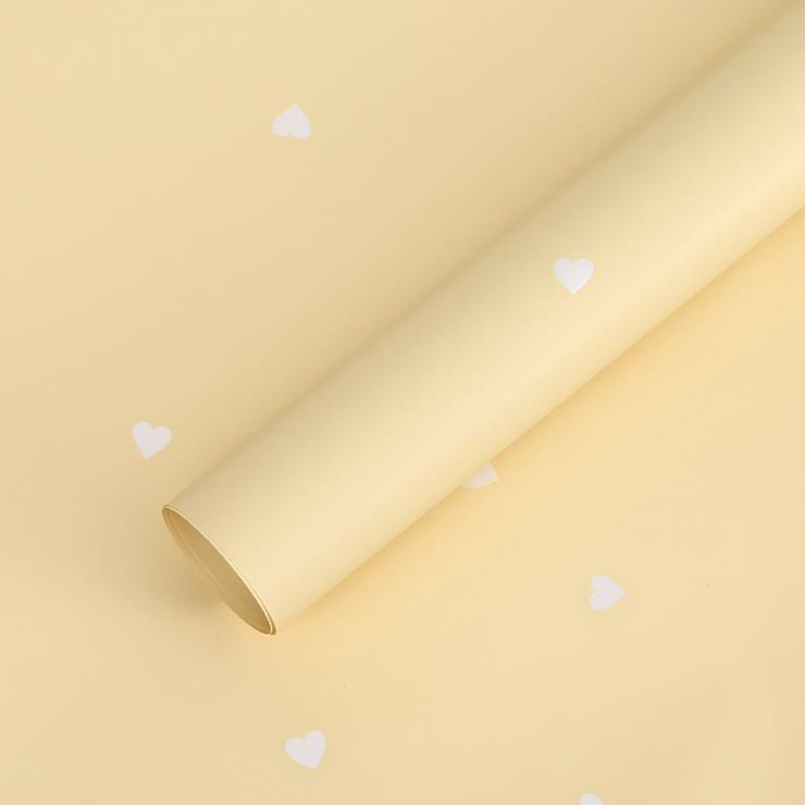 MYHC-63 Little Love Decoration Film Pearlescent Film de ambalare cu flori de bumbac Bopp