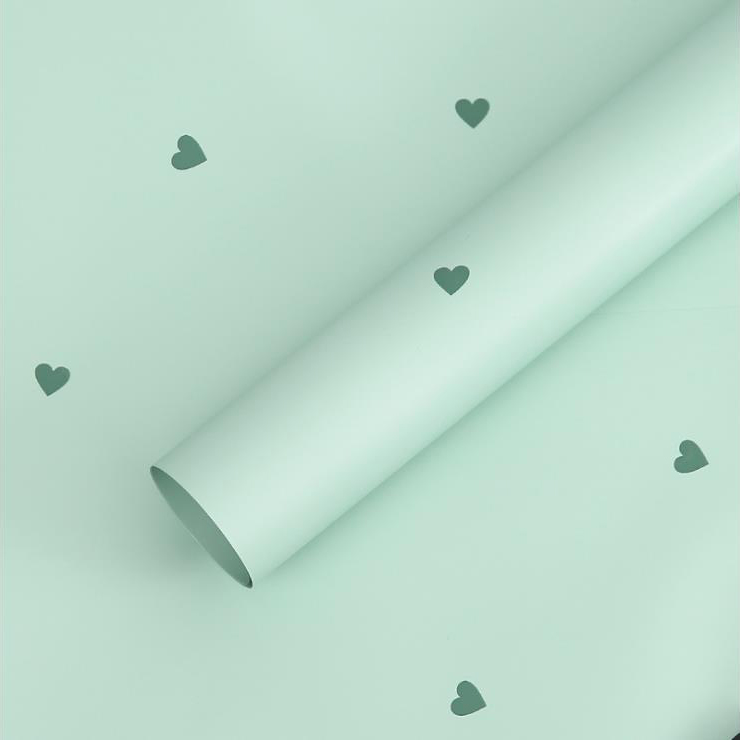 MYHC-63 Little Love Decoration Film Pearlescent Film de ambalare cu flori de bumbac Bopp
