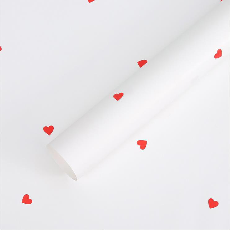 MYHC-63 Little Love Decoration Film Pearlescent Film de ambalare cu flori de bumbac Bopp