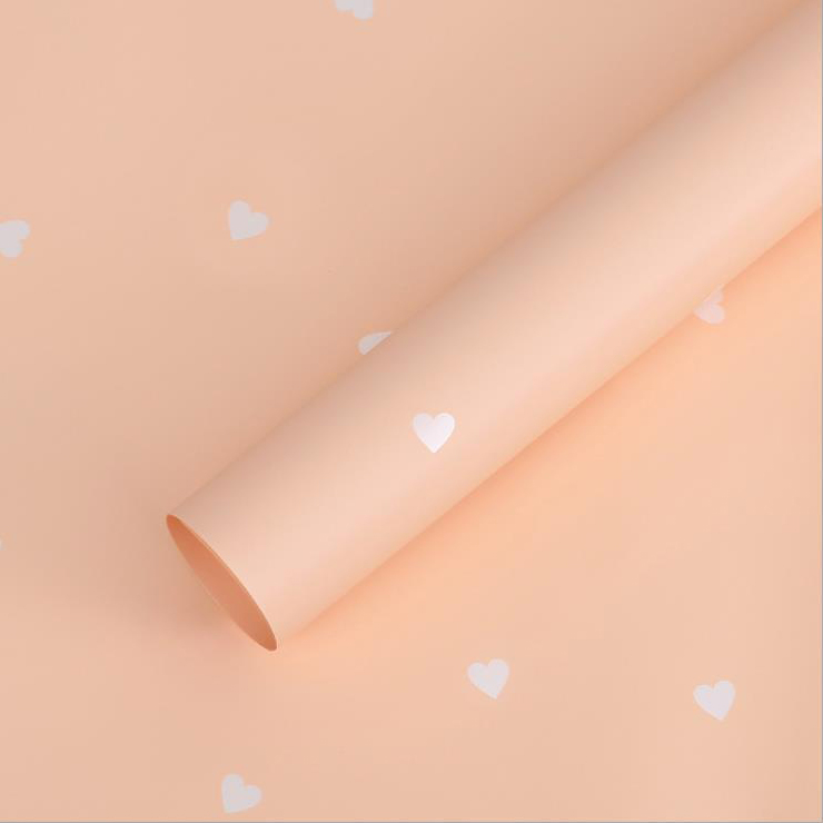 MYHC-63 Little Love Decoration Film Pearlescent Film de ambalare cu flori de bumbac Bopp