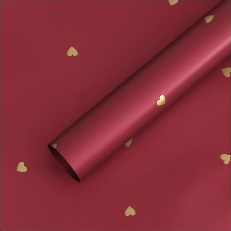 MYHC-63 Little Love Decoration Film Pearlescent Film de ambalare cu flori de bumbac Bopp