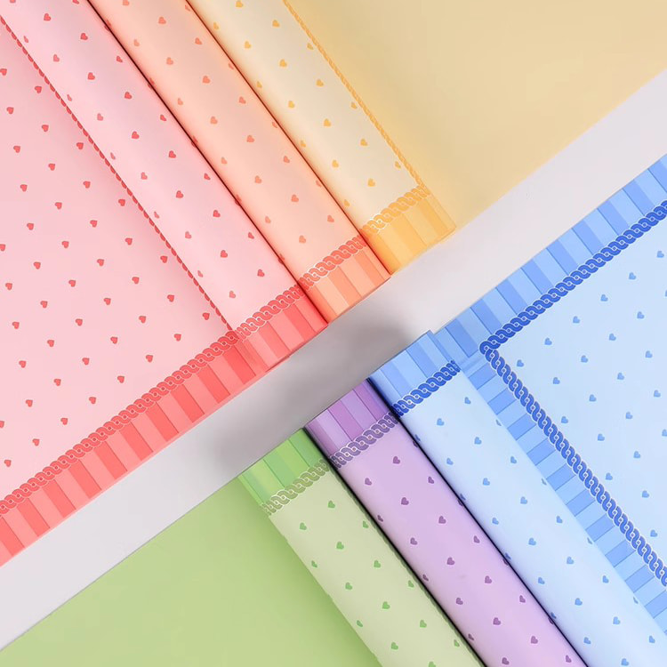 MYHC-65 Film de ambalare cu flori din plastic pentru rochie prințesă de culoare strălucitoare
