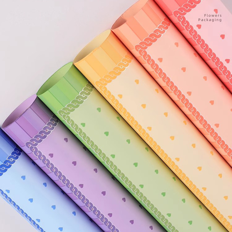 MYHC-65 Film de ambalare cu flori din plastic pentru rochie prințesă de culoare strălucitoare