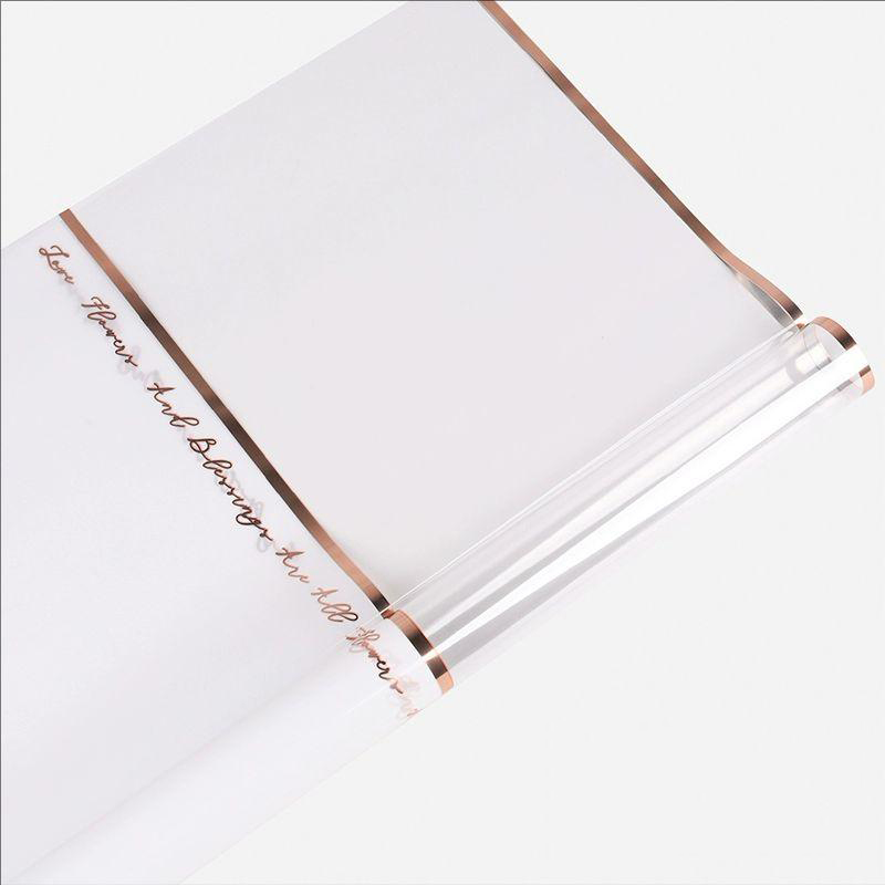 MYHC-70 Hârtie de ambalare Opp pentru flori din plastic Gold Line