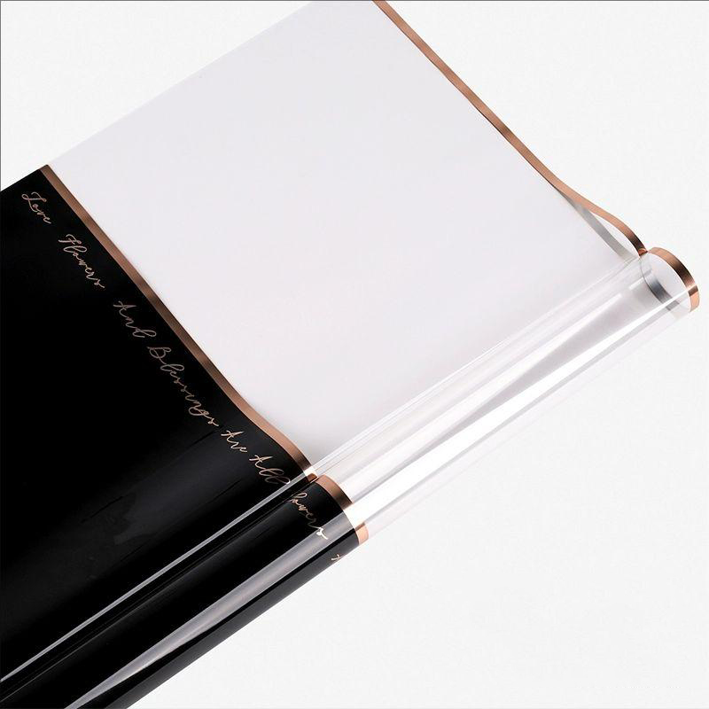 MYHC-70 Hârtie de ambalare Opp pentru flori din plastic Gold Line