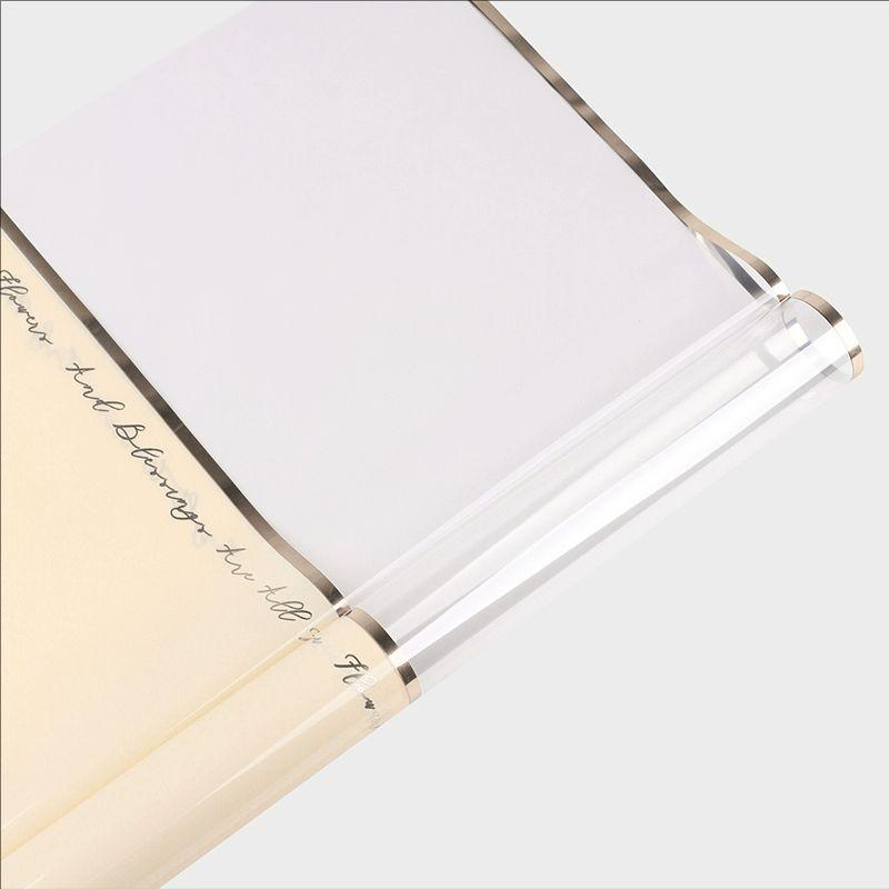 MYHC-70 Hârtie de ambalare Opp pentru flori din plastic Gold Line