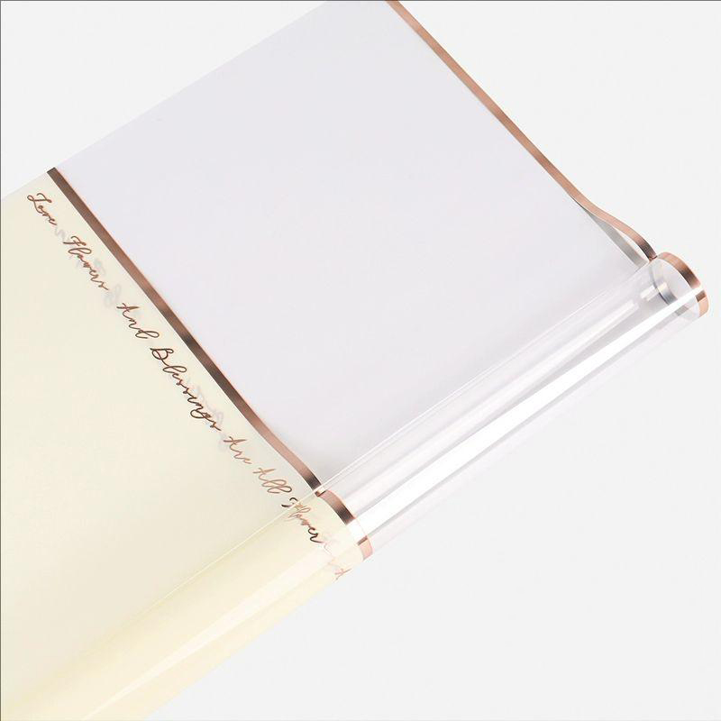 MYHC-70 Hârtie de ambalare Opp pentru flori din plastic Gold Line