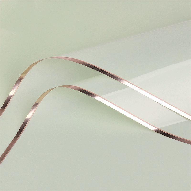 MYHC-72 Film transparent pentru ambalaj flori, culoare solidă, margine aurie