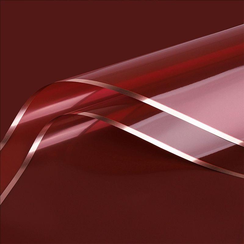 MYHC-72 Film transparent pentru ambalaj flori, culoare solidă, margine aurie