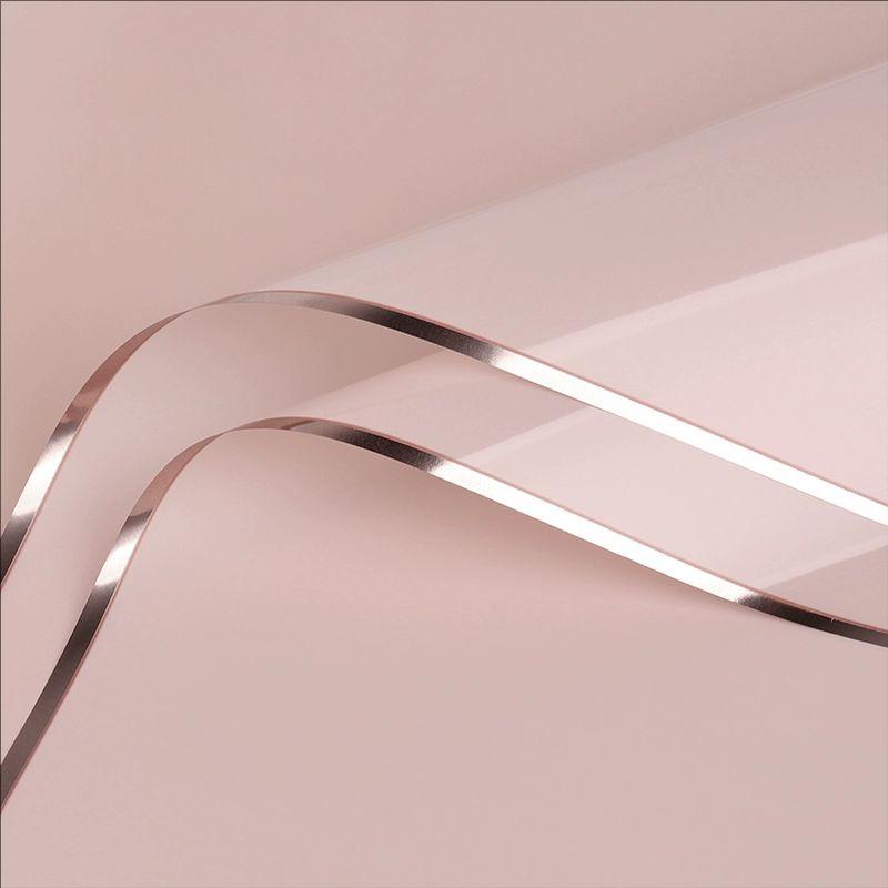 MYHC-72 Film transparent pentru ambalaj flori, culoare solidă, margine aurie