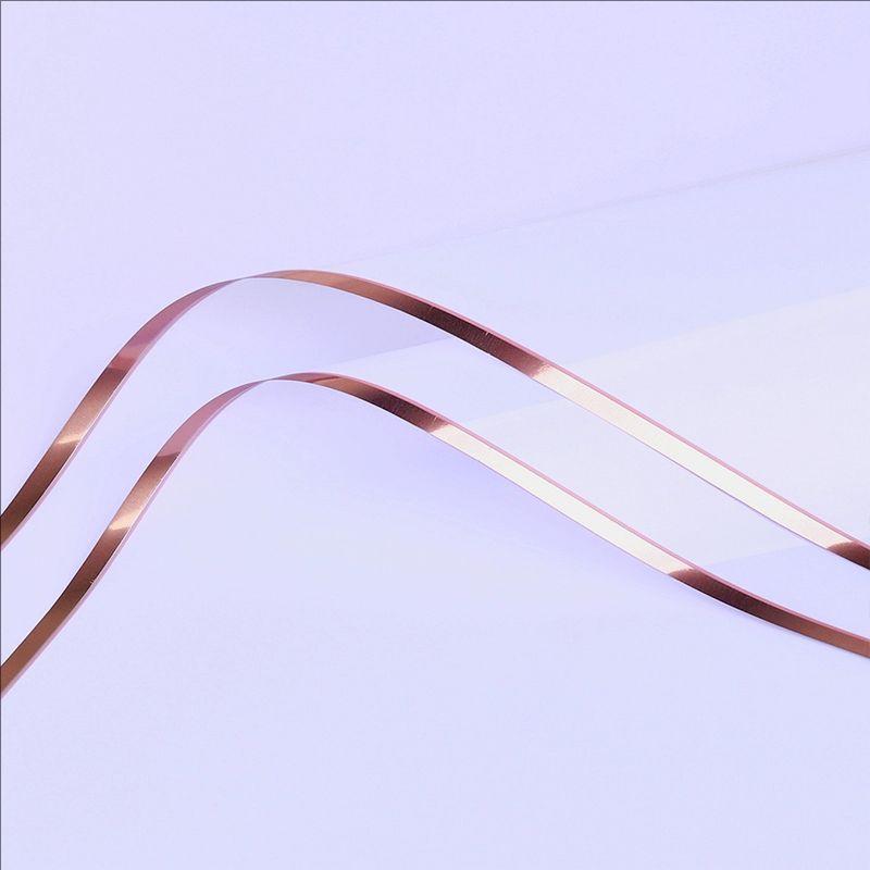 MYHC-72 Film transparent pentru ambalaj flori, culoare solidă, margine aurie