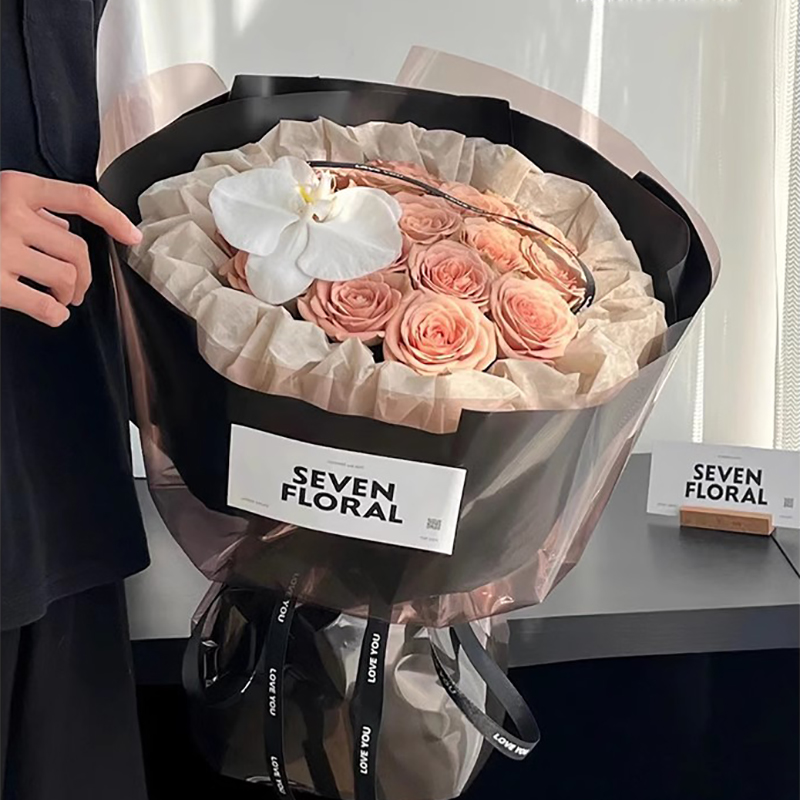 MYHC-74 Jelly Film OPP4.7 Hârtie de împachetat cu flori de mătase transparentă
