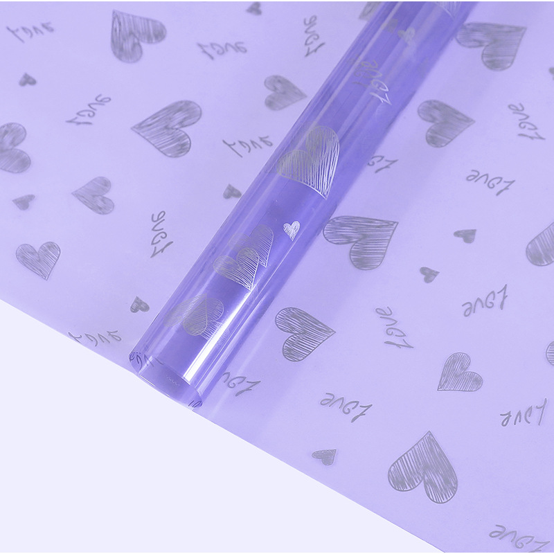 Love Print Design Floral Hârtie de ambalaj impermeabilă, îngroșată, acoperită cu o singură față