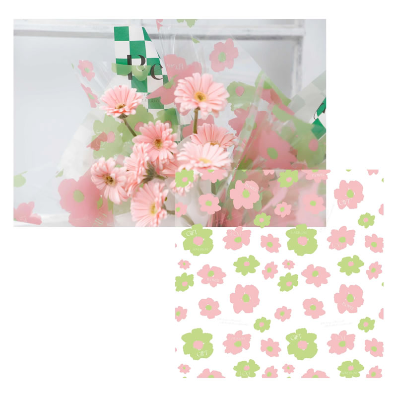 Rolă de folie florală din plastic de 58x58 cm