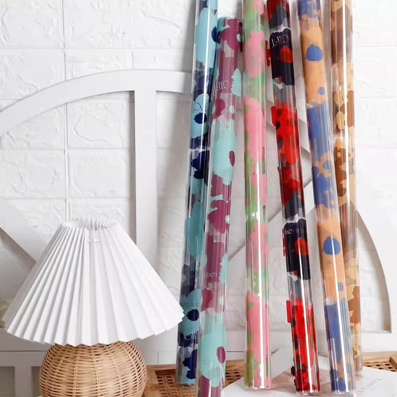 Rolă de folie florală din plastic de 58x58 cm