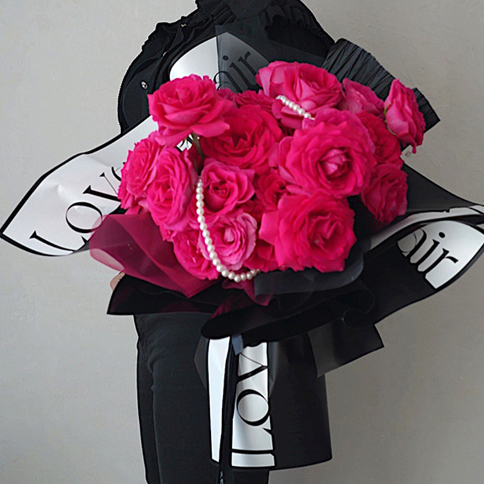 Buchet de hârtie groasă de ambalaj cu cuvinte artistice