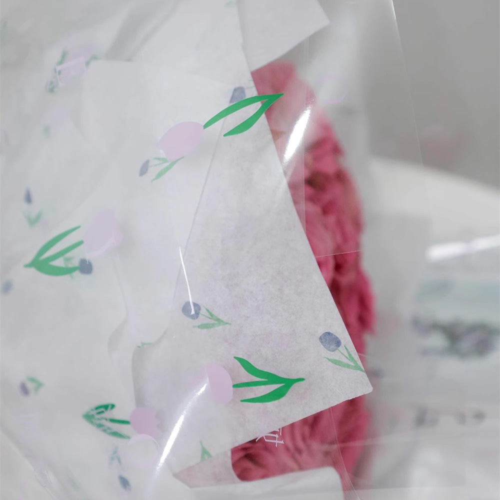 Buchet de hârtie groasă de ambalaj cu cuvinte artistice