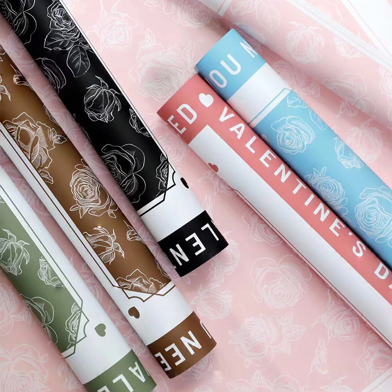Hârtie de ambalaj flori cu model de trandafir