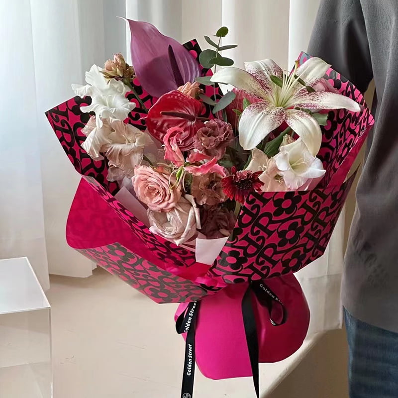 Matte film flower pattern flower wrapping paper
