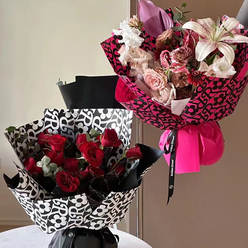 Matte film flower pattern flower wrapping paper