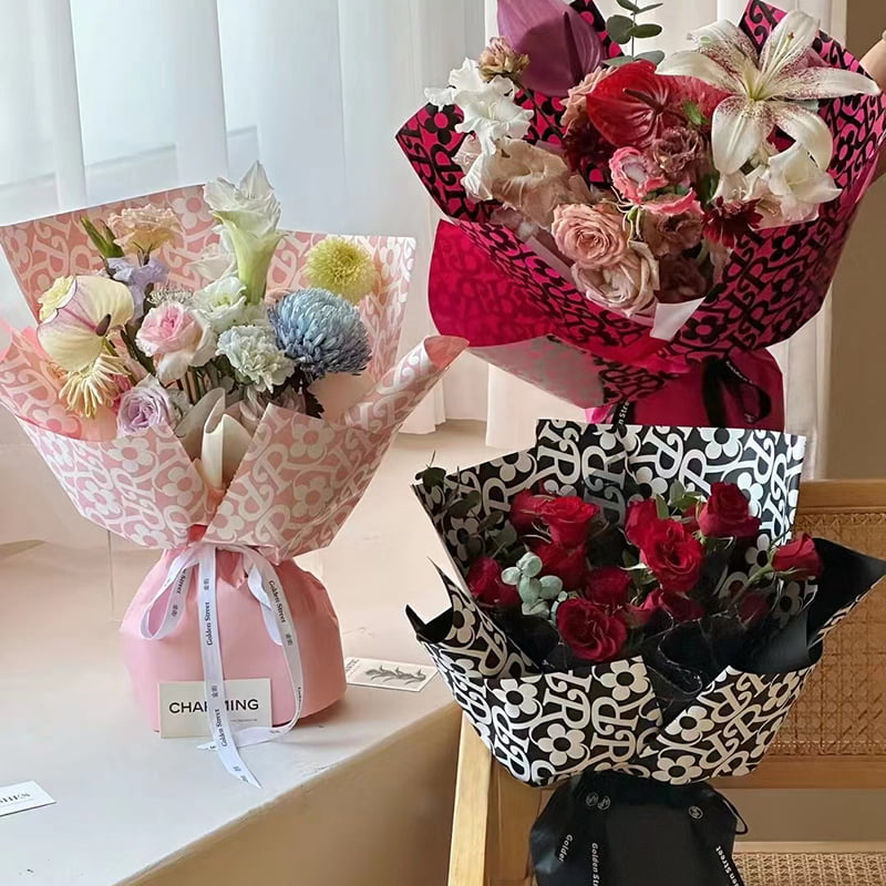 Matte film flower pattern flower wrapping paper