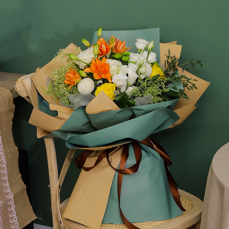 Hartie de ambalaj coreeană pentru buchet de culoare solidă