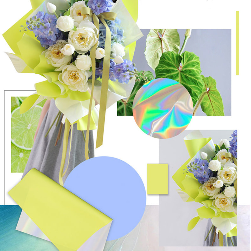Hârtie de împachetat Buchet Colorat Bomboane Fantezie Placata cu Aur