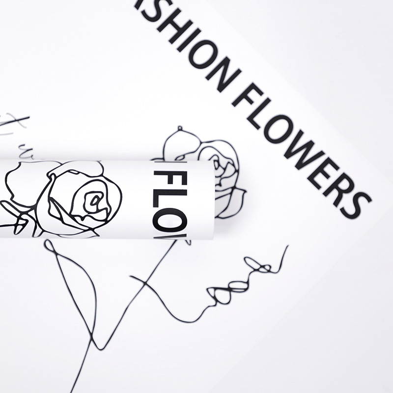 Hârtie de împachetat Flower Love-Buquet cu model de trandafiri