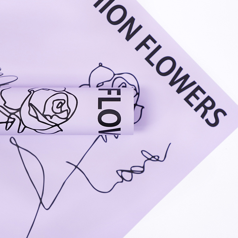 Hârtie de împachetat Flower Love-Buquet cu model de trandafiri